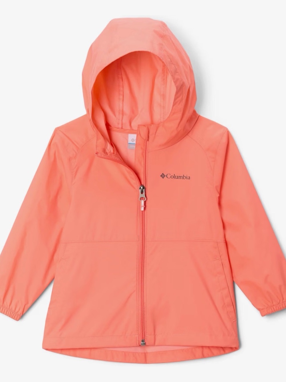 Columbia Kids Hooded Rain Jacket - Coral Pink